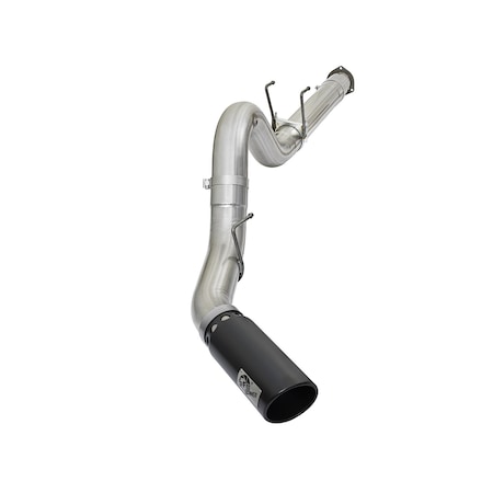 Afe Power ATLAS 5IN DPF-BACK ALUMINIZED STEEL EXHAUST SYSTEM W/BLACK TIP 49-03090-B